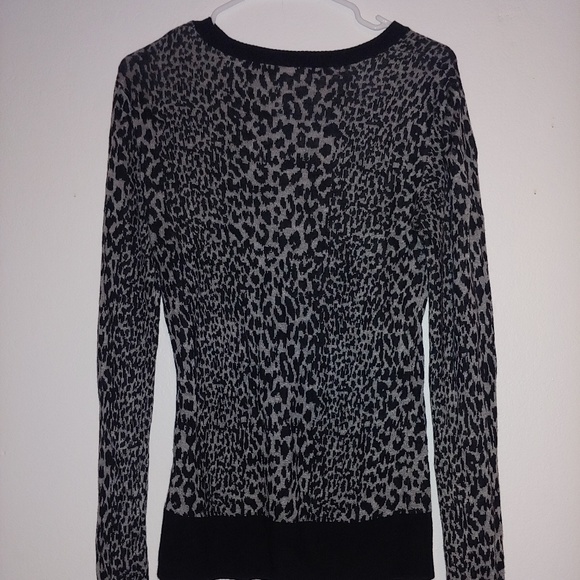 French Connection Grey Leopord Sweater - Picture 2 of 3